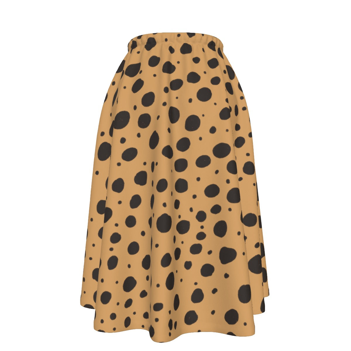 Cheetah Print Women's Long Maxi Skirt With Pockets