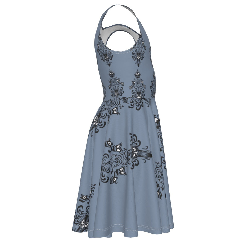 Kid’s Haunted Wallpaper Twirl Dress