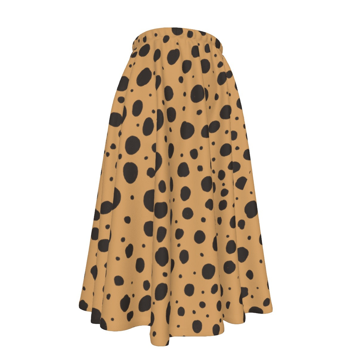 Cheetah Print Women's Long Maxi Skirt With Pockets