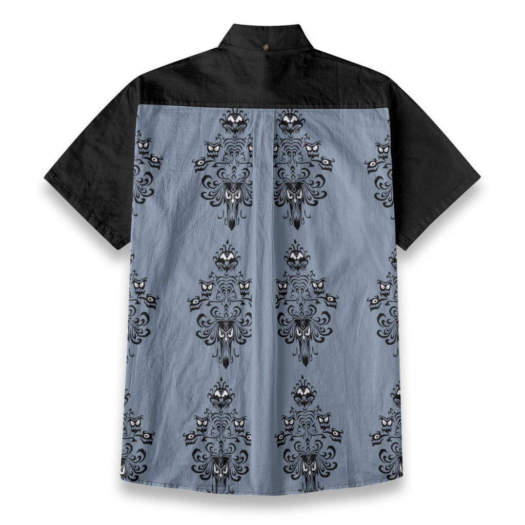 Haunted Wallpaper Men's Breathable Cotton Shirt|125GSM