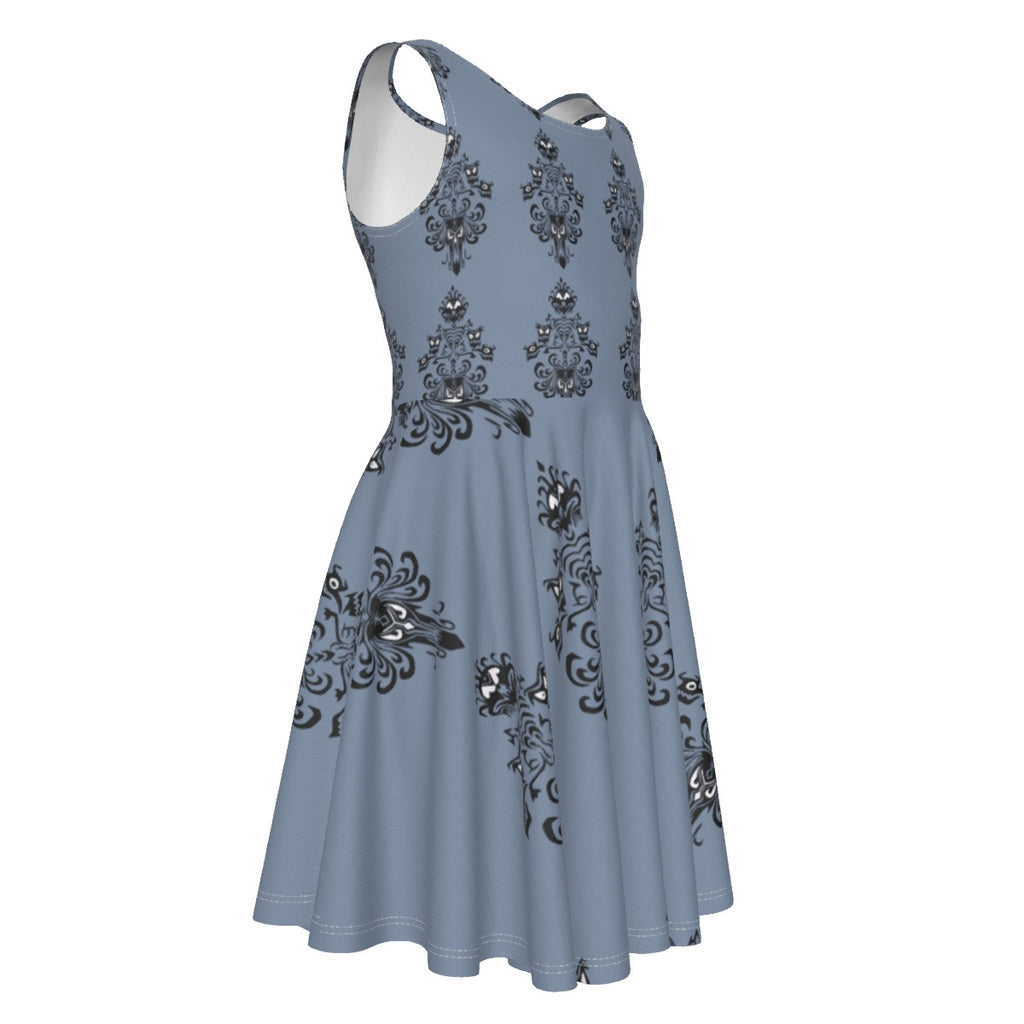 Kid’s Haunted Wallpaper Twirl Dress