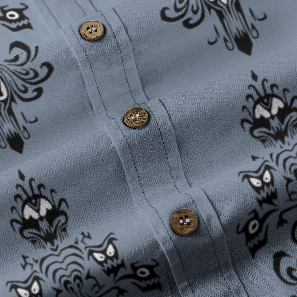 Haunted Wallpaper Men's Breathable Cotton Shirt|125GSM