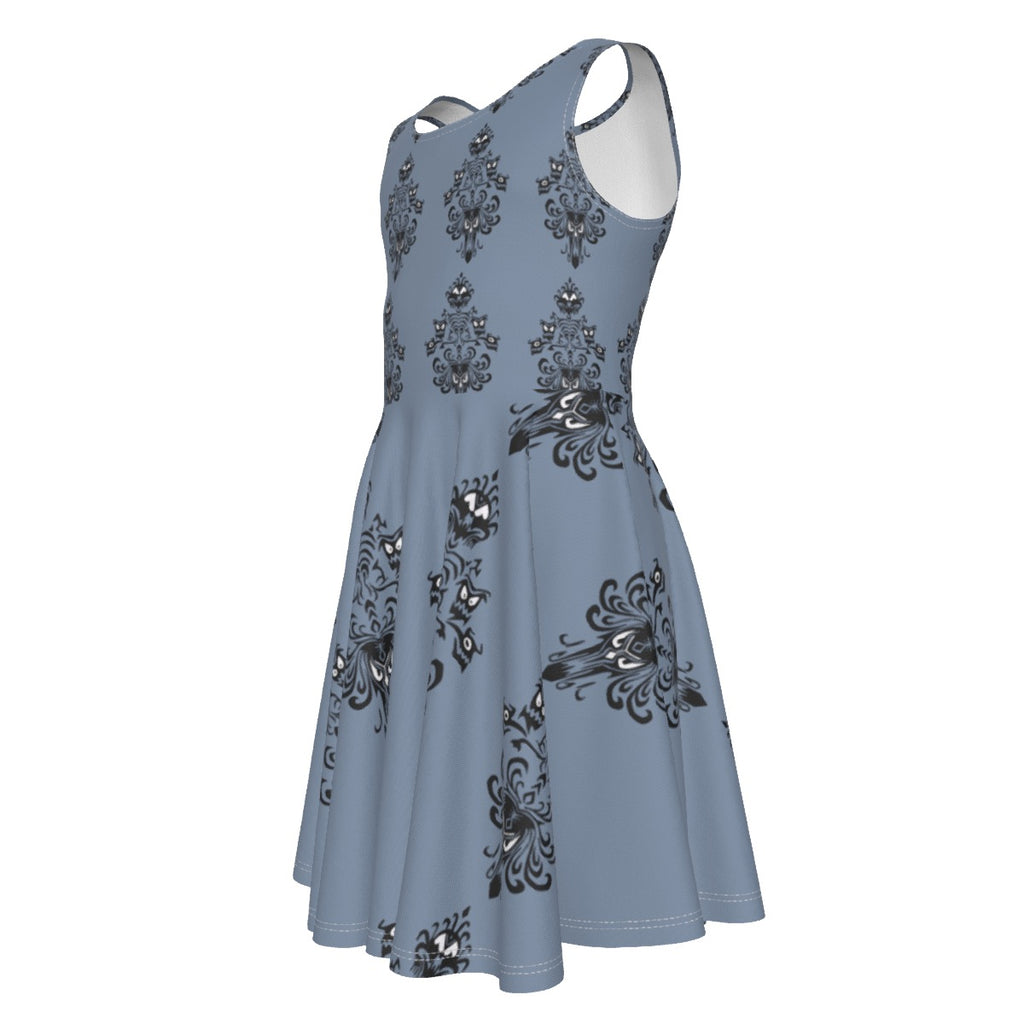 Kid’s Haunted Wallpaper Twirl Dress