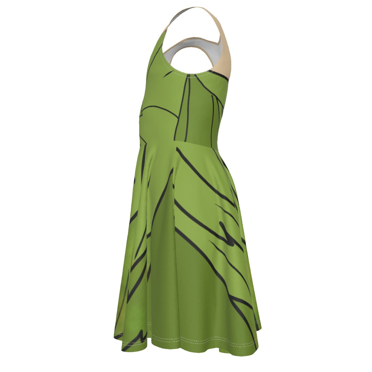 Kid’s Neverland Fairy Print Kid's Sleeveless Twirl Dress