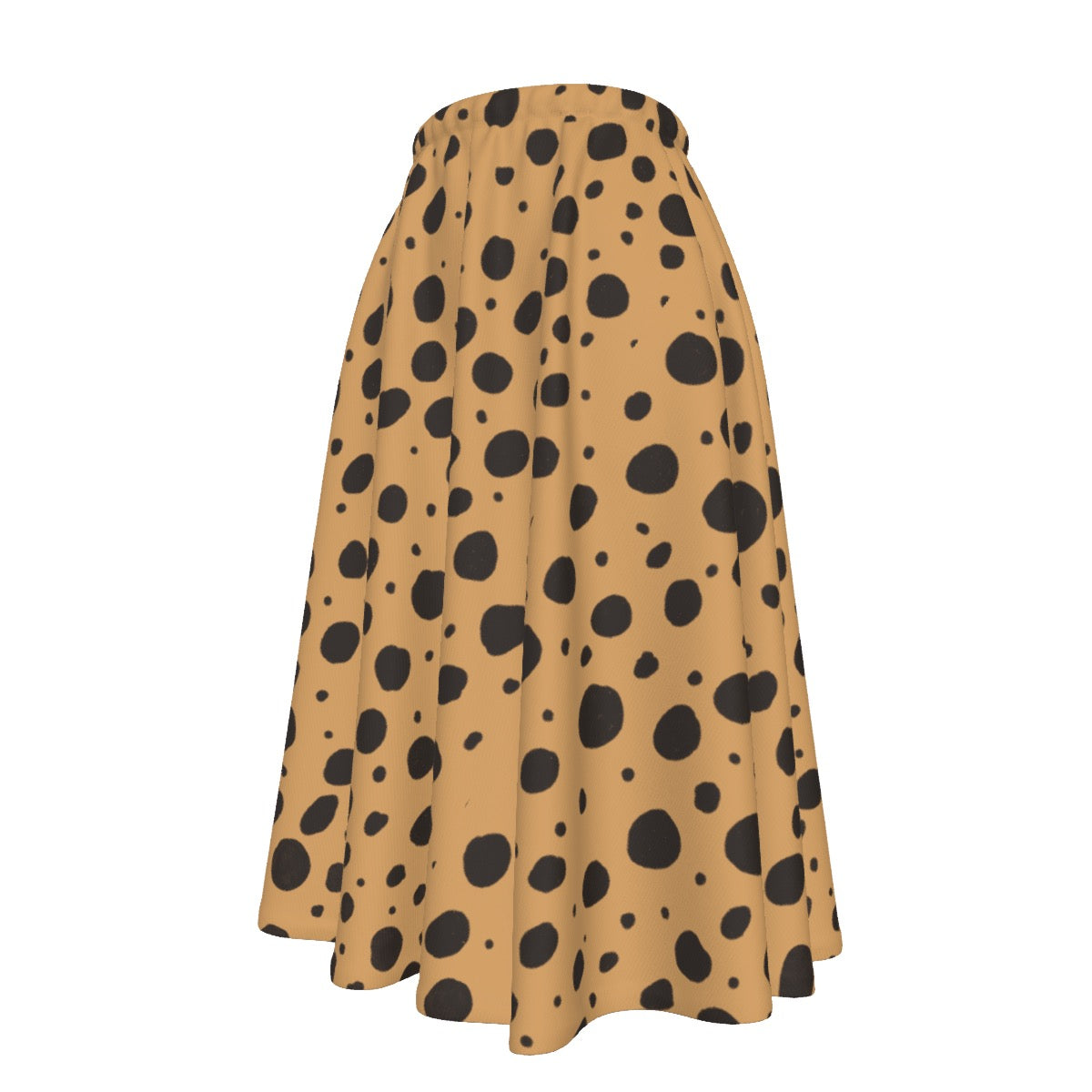 Cheetah Print Women's Long Maxi Skirt With Pockets